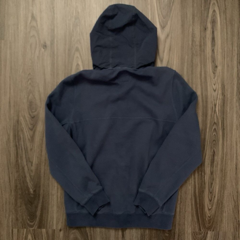 Abercrombie & Fitch Full Zip Hoodie Jacket Mens Navy blue Small Waterproof Hood - Picture 4 of 7